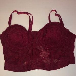 BRAND NEW Forever 21 Burgundy Corset Bralette